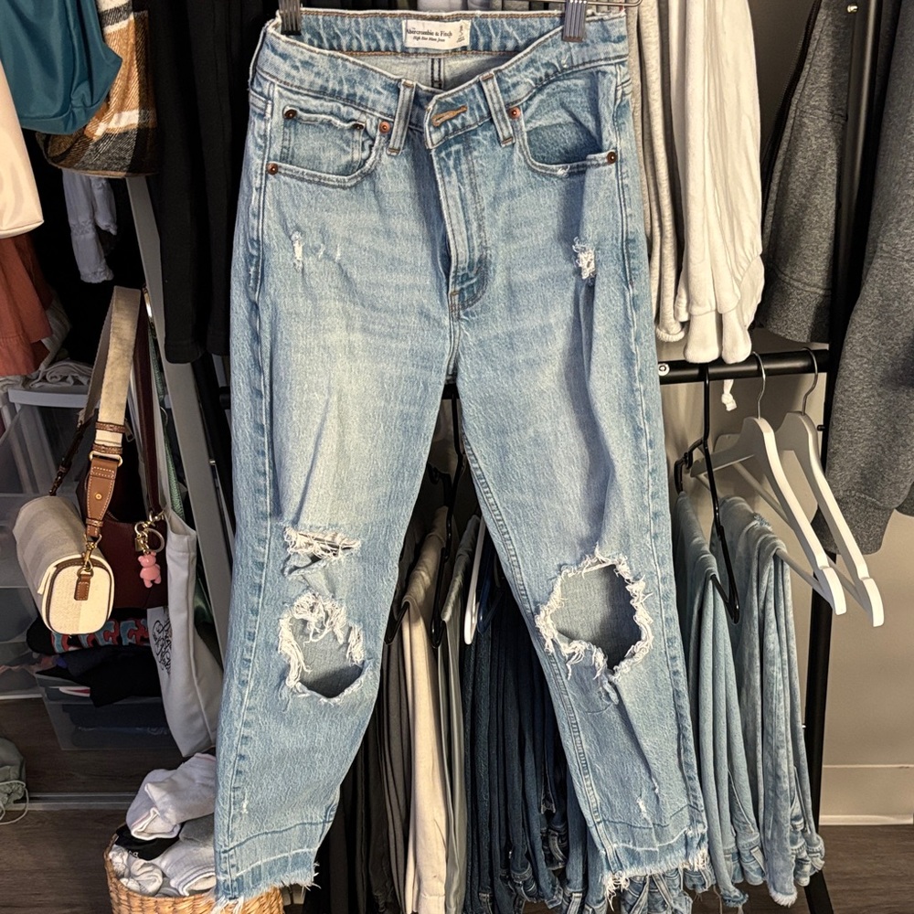 Abercrombie & Fitch Light Blue Boyfriend Jeans